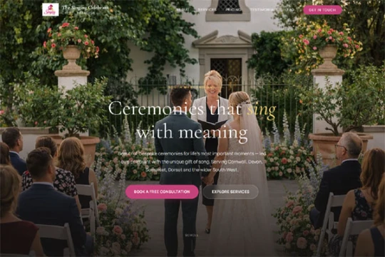 The Singing Celebrant - wedding celebrant website