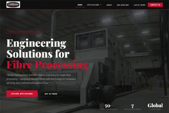 Tatham - industrial engineering business website